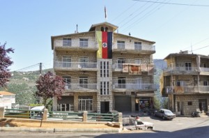 Flag with Nazi Swastika in Lebanon